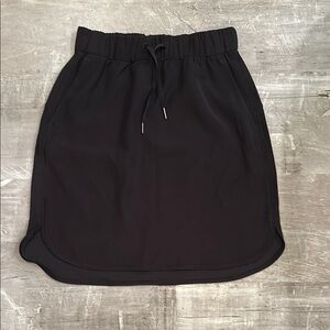 Lululemon Black On The Fly Drawstring Skirt, Women’s Size 6